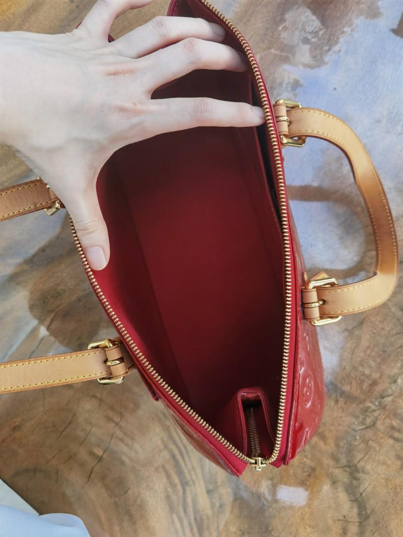 Louis Vuitton, Bags, Louis Vuitton Pomme Damour Monogram Vernis Alma Bb  Cherry Red Patent Bag