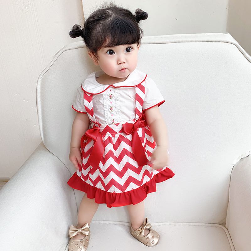 Cute baby girl in frock on sale
