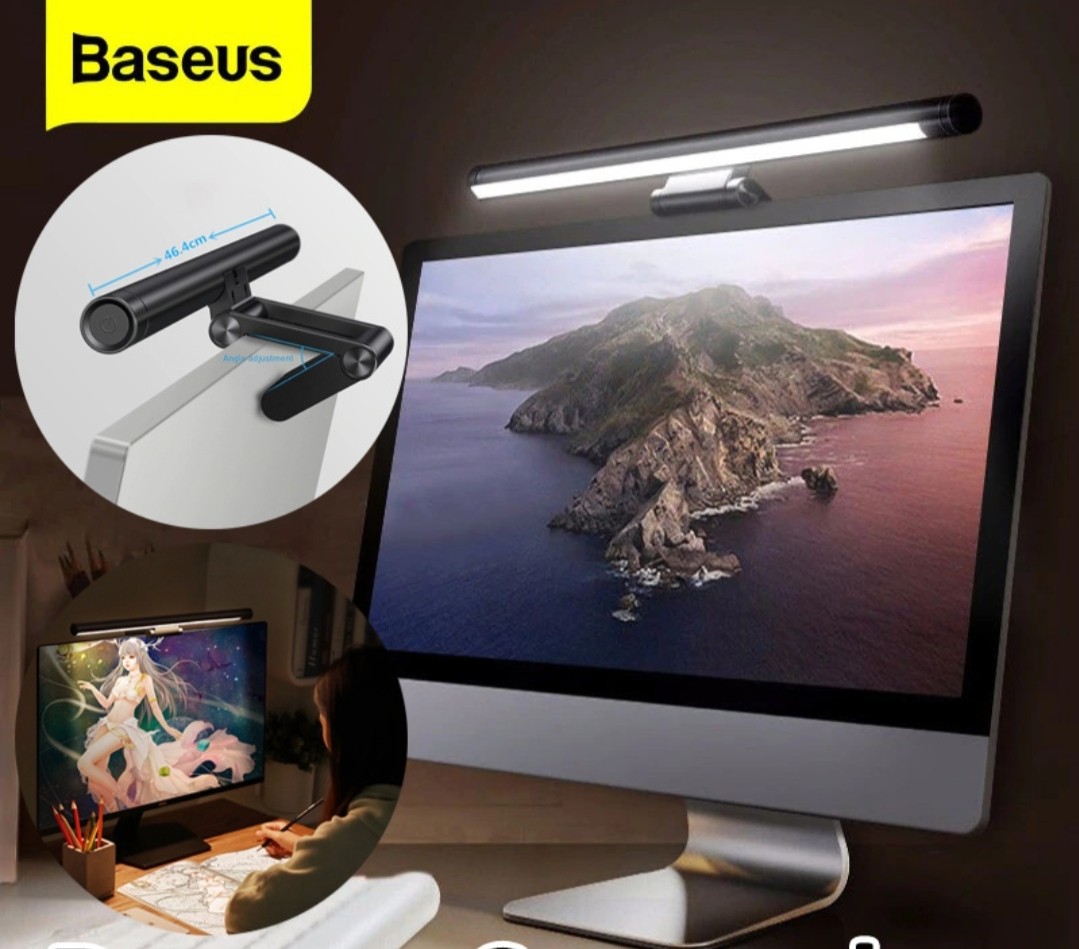 Baseus LED Desk Lamp Monitor Light, Furniture & Home Living, Lighting & Fans, Lighting on Carousell