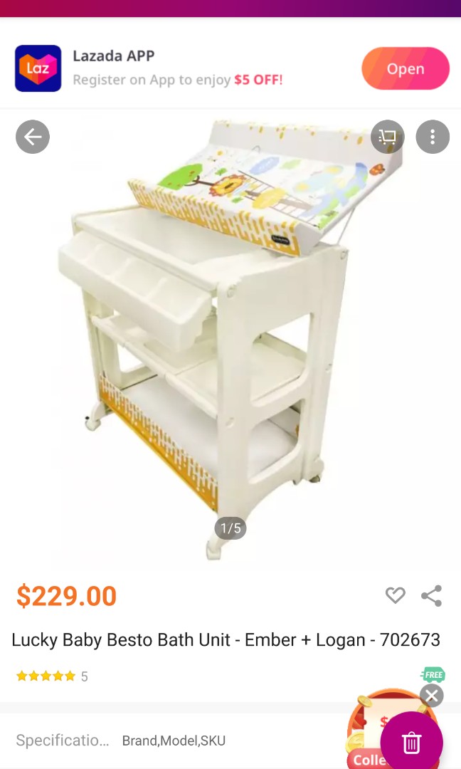 Baby bath sale trolley