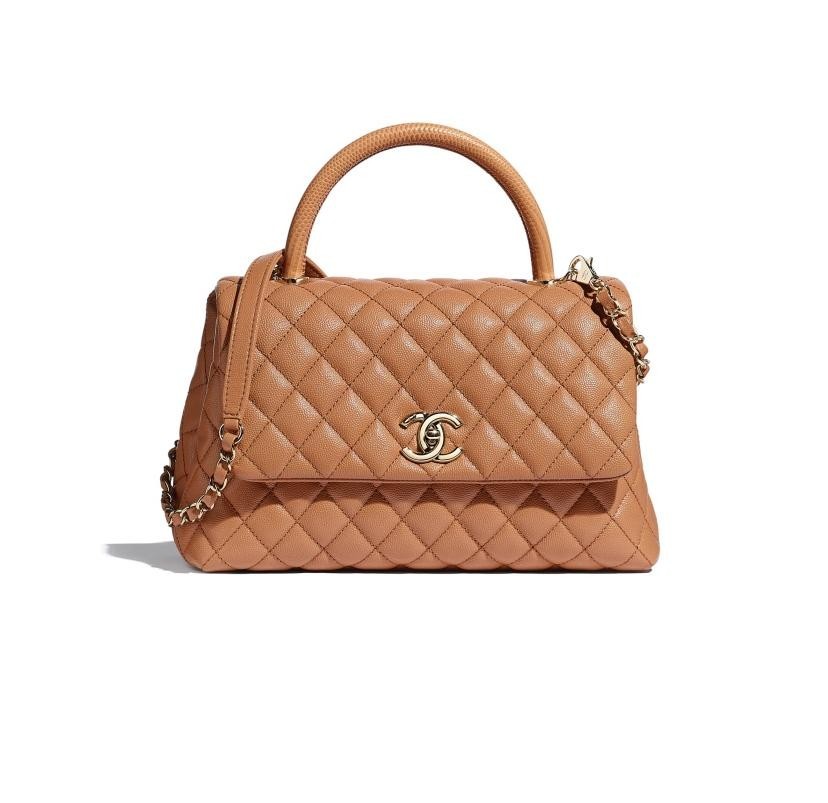 21P Chanel Coco Handle in Brown Caramel (24cm) Small size, Luxury, Bags &  Wallets on Carousell