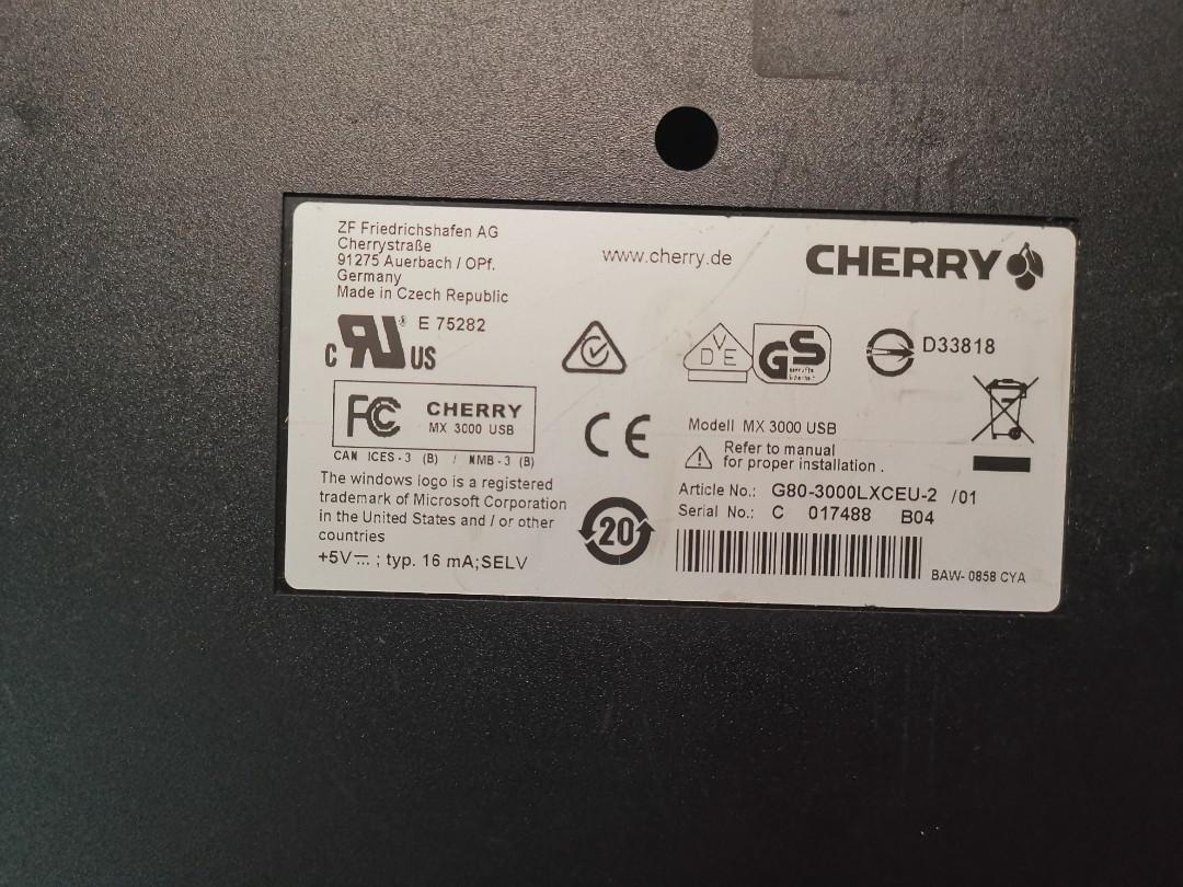 Cherry Mx 3000 Usb, Computers & Tech, Parts & Accessories, Computer 