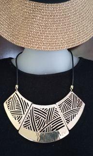 Chico's Gold Tribal Style Collar Necklace