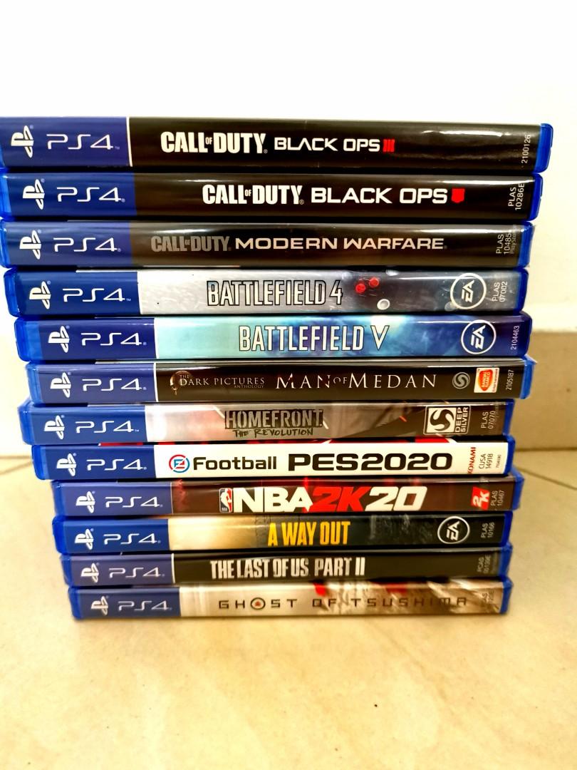 Cny Sales Ps4 Playstation 4 Brand New Used Cheap Games Call Of Duty Black Ops 4 Homefront Man Of Medan Ghost Of Tsushima Last Of Us Part 2 Toys Games Video Gaming Video