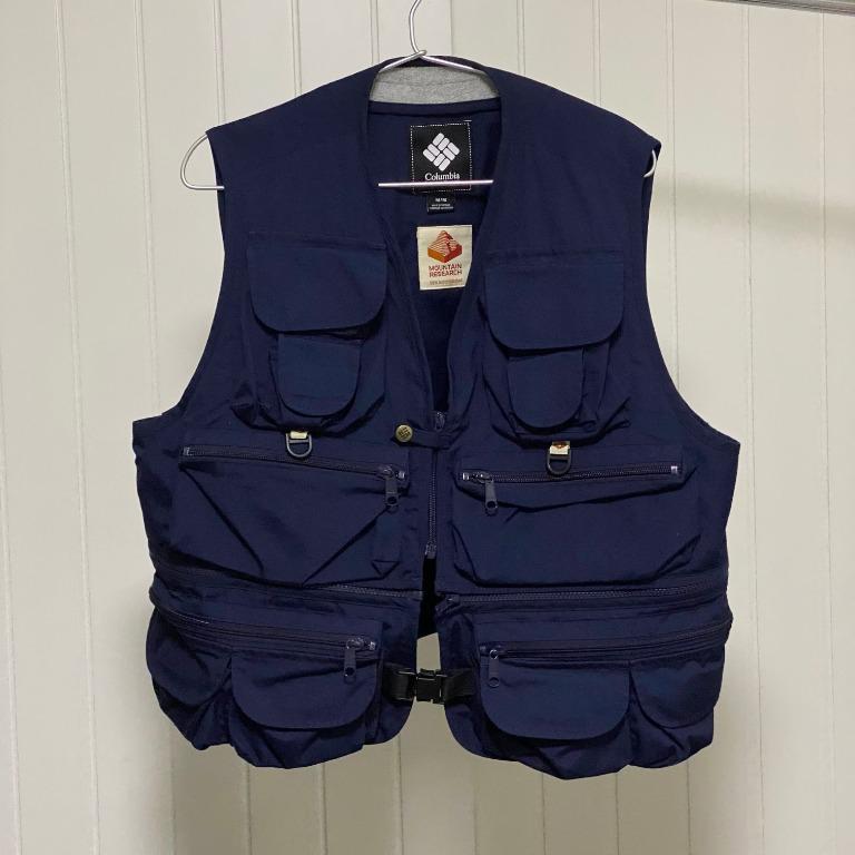 COLUMBIA BLACK LABEL × MOUNTAIN RESEARCH NAVY VEST, 男裝, 外套及