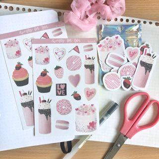 D015 Hungry for Love | Valentine’s Dessert Sticker Sheets & Diecuts