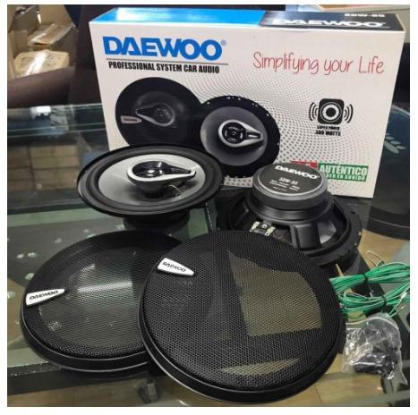 DAEWOO 6.5" CAR SPEAKER 300W (PAIR) (Category: Soundbars, Speakers & Amplifiers) located in Manila. Submitted by sdfsolutions (Listing ID 1067703527, Image 1). Description: DAEWOO 6.5" CAR SPEAKER 300W (PAIR) BRAND NEW THICK MAGNET LIMITED STOCKS ON HAND Tags: Car speaker Speaker Daewoo Speaker .