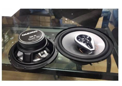DAEWOO 6.5" CAR SPEAKER 300W (PAIR) (Category: Soundbars, Speakers & Amplifiers) located in Manila. Submitted by sdfsolutions (Listing ID 1067703527, Image 2). Description: DAEWOO 6.5" CAR SPEAKER 300W (PAIR) BRAND NEW THICK MAGNET LIMITED STOCKS ON HAND Tags: Car speaker Speaker Daewoo Speaker .
