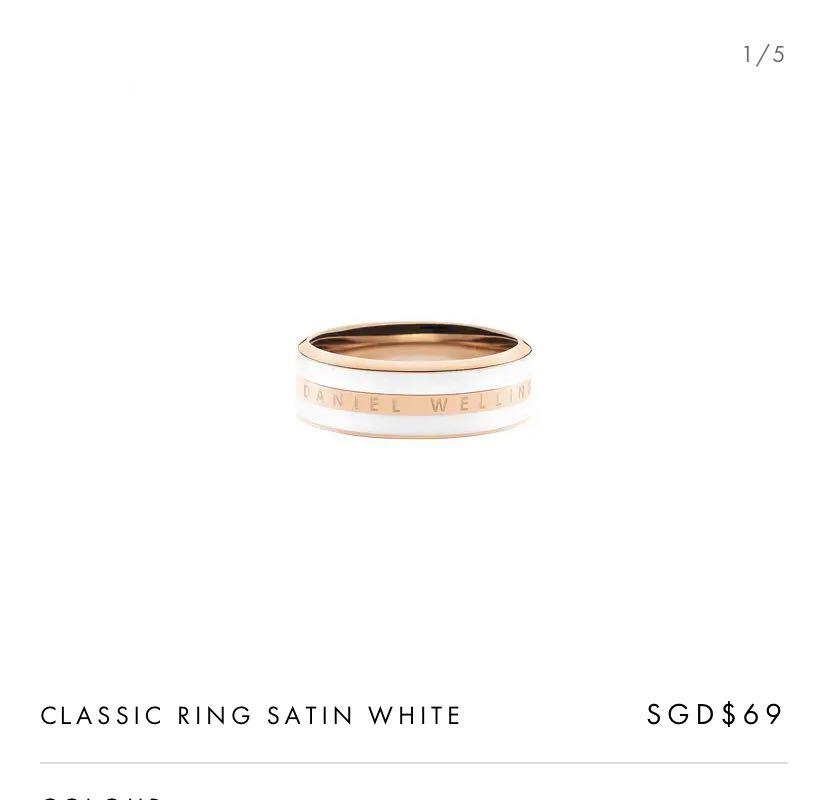 Daniel wellington classic ring satin sales white