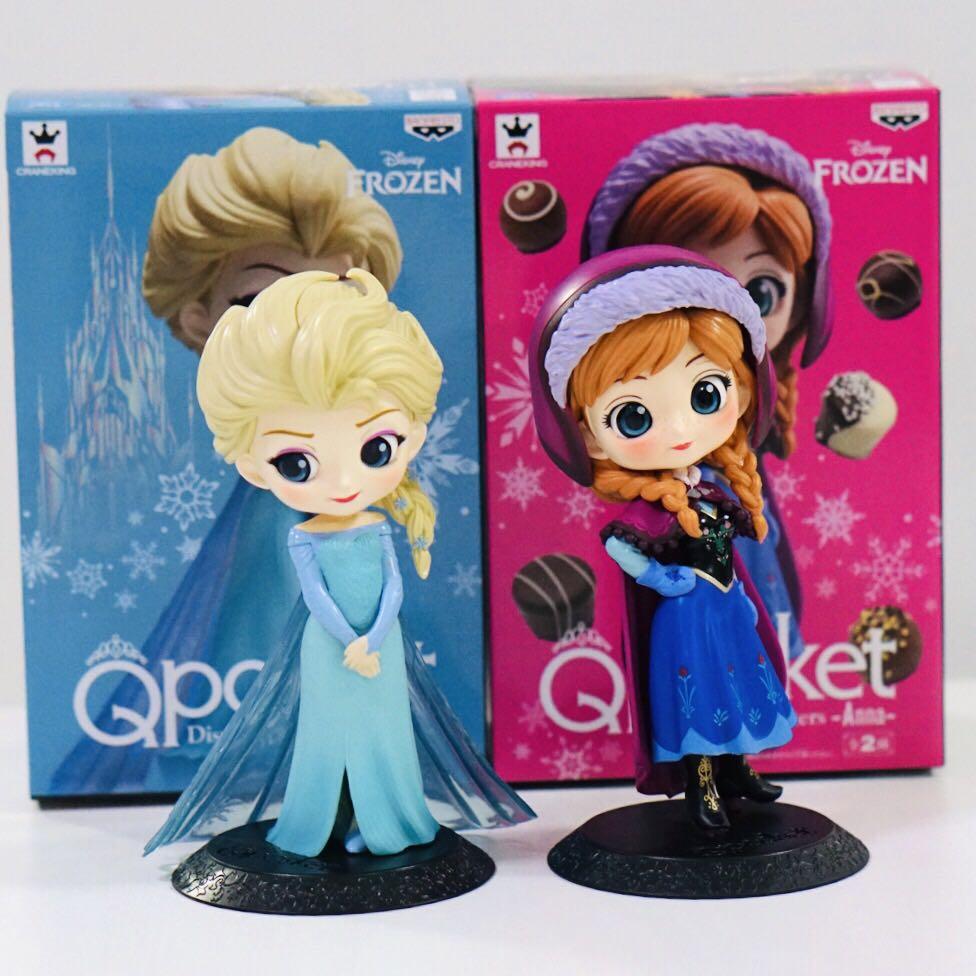 Disney Characters Elsa And Anna Frozen Princess Figure Qposket Figurine Q Posket Queen Series 1 Toys Games Bricks Figurines On Carousell