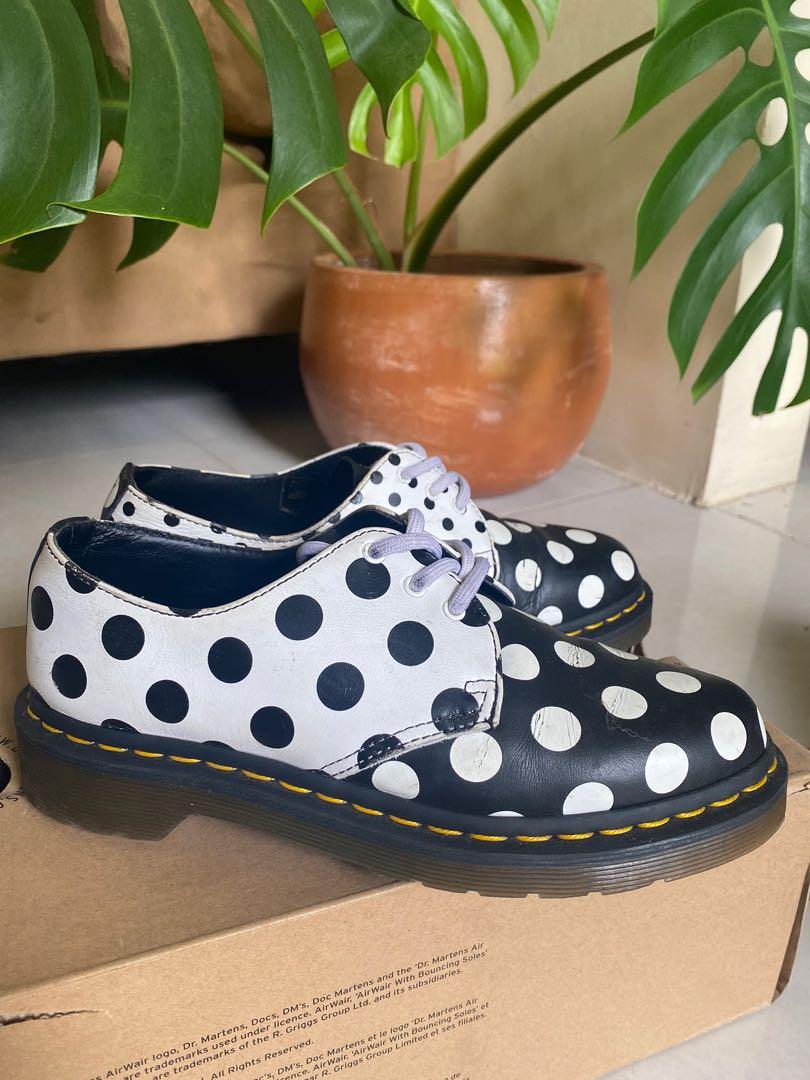 Dr. Martens Meris Polka Dot Shoes in Black