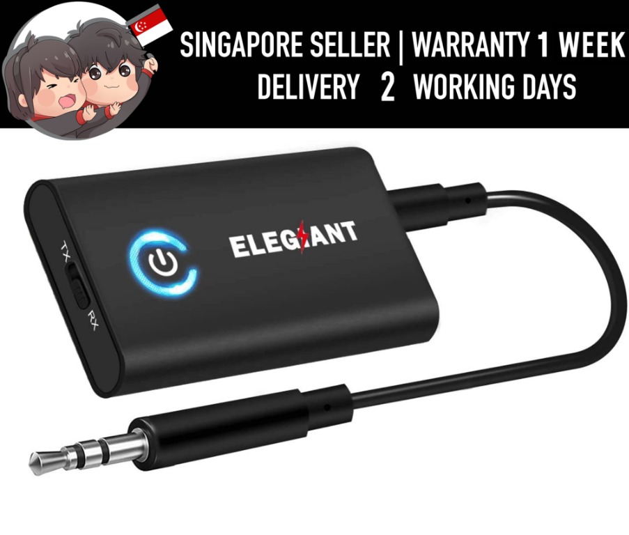 ELEGIANT BTI030 Wireless Audio Receiver Transmitter 2in1 Bluetooth Adapter with 3.5mm AUX