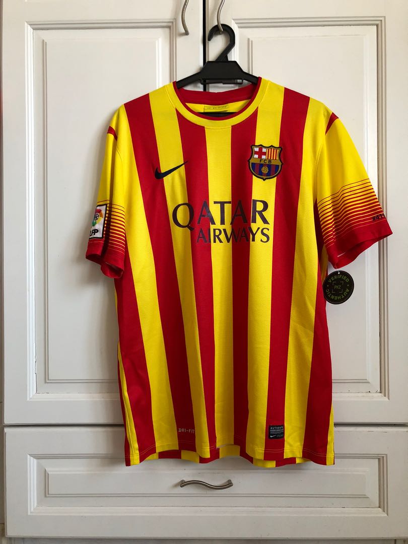 FC Barcelona 2013 14 Away Kit Men s Fashion Activewear on
