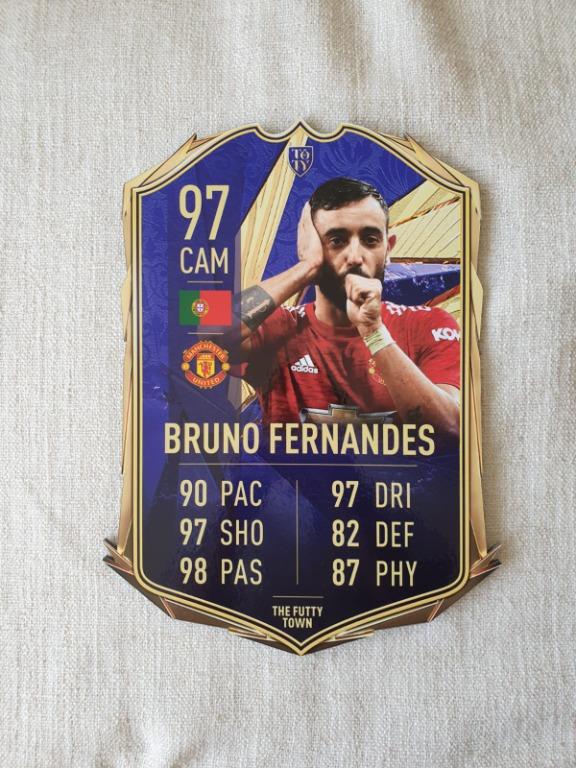 Fifa Ultimate Team Fut Card Toty 21 Bruno Fernandes Man Utd Sports Sports Games Equipment On Carousell