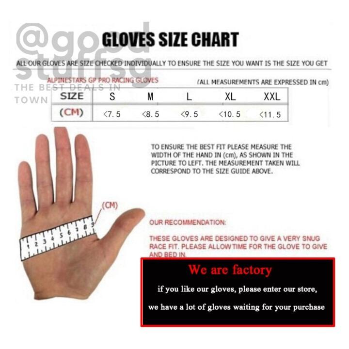 Fox glove size chart deals