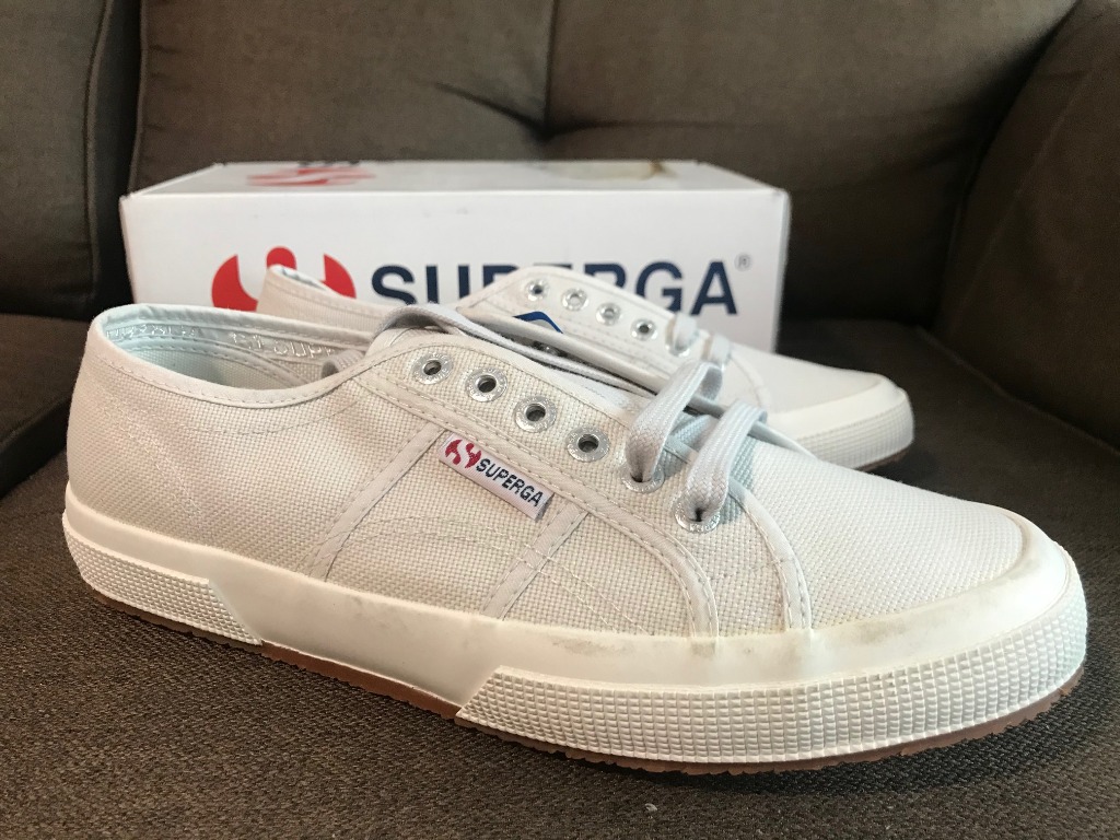 Superga 2750 classic grey vapour plimsoll trainers hotsell