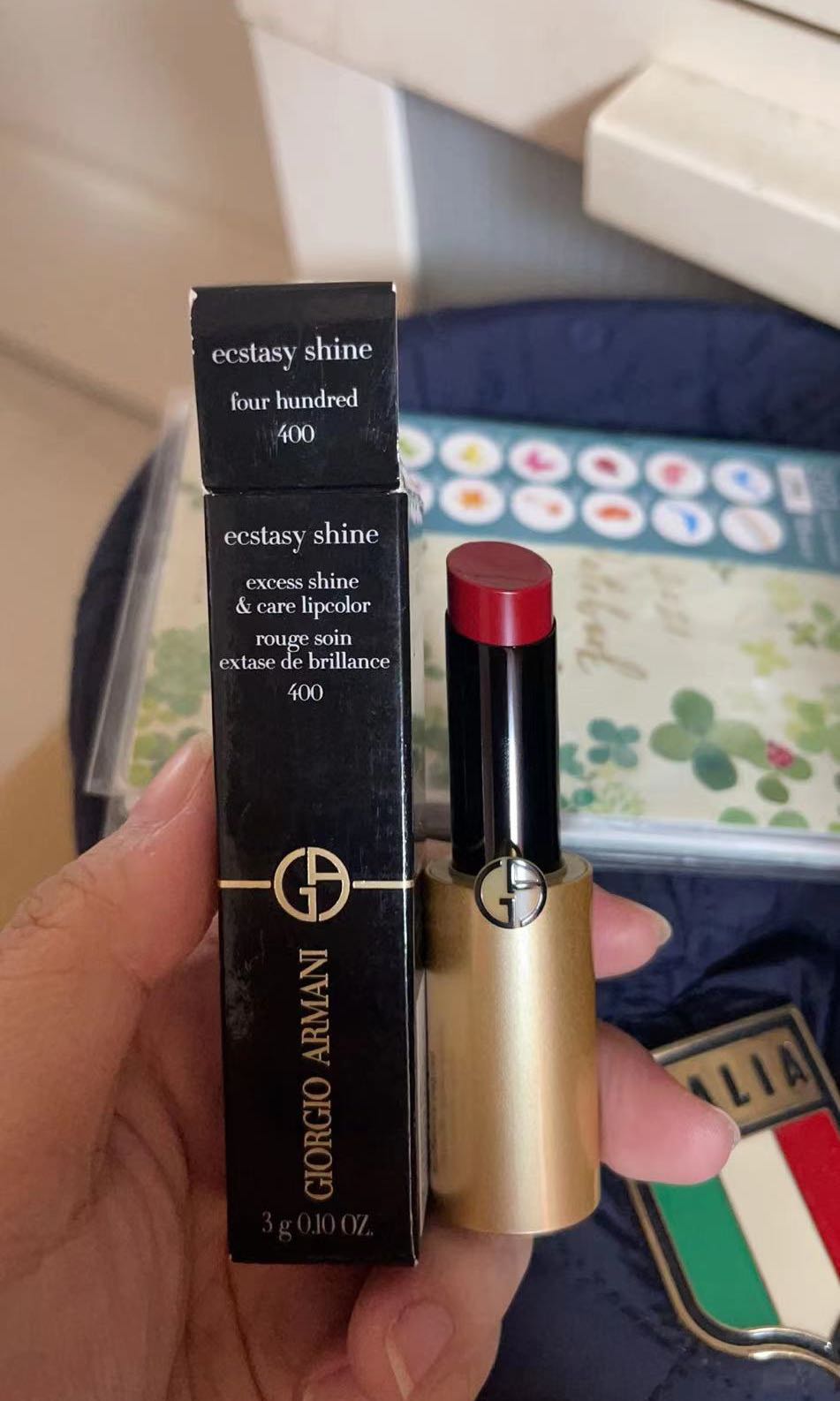 Armani Ecstasy Shine Lipstick Gold Edition 400, Beauty