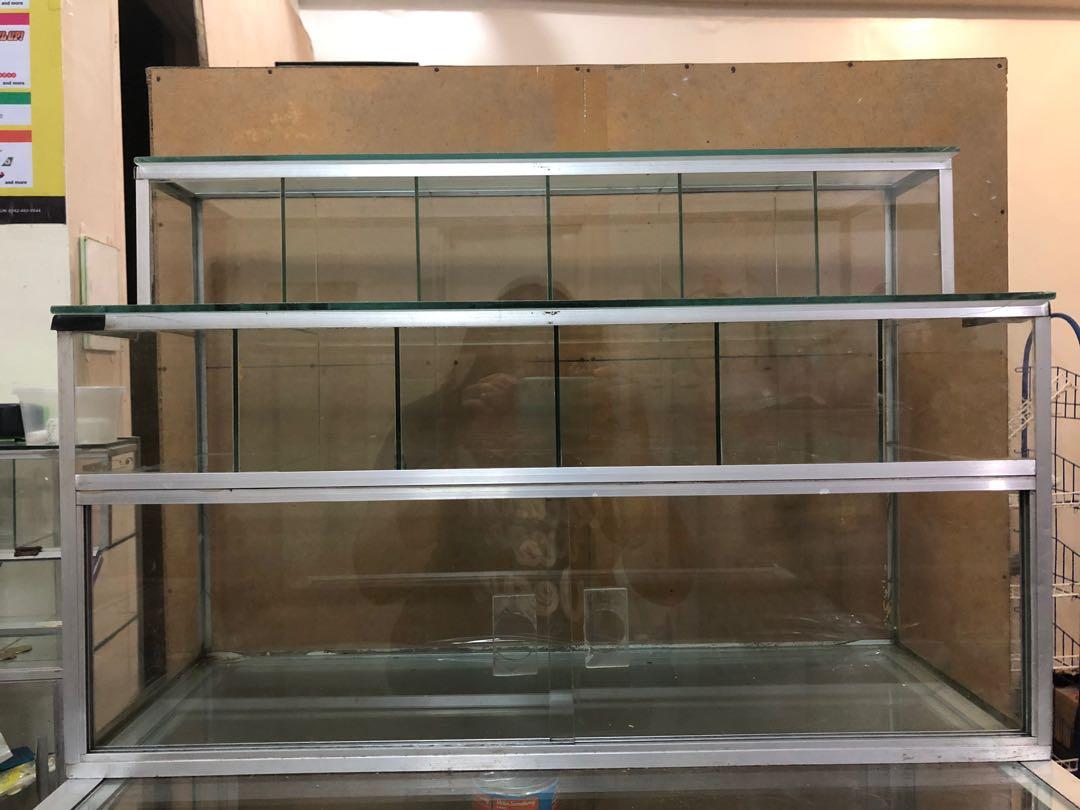 Glass candy store display case