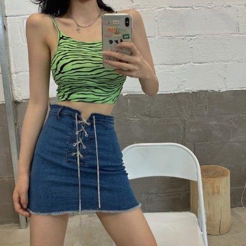 Green cropped top zebra print (Category: Others Tops) located in Manila. Submitted by charief (Listing ID 1067712082, Image 3). Description: bought this from shopee. almost new bc used once for a pic. size small :) .