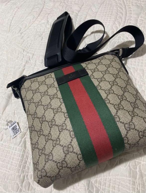 Gucci web gg hot sale supreme flat messenger bag