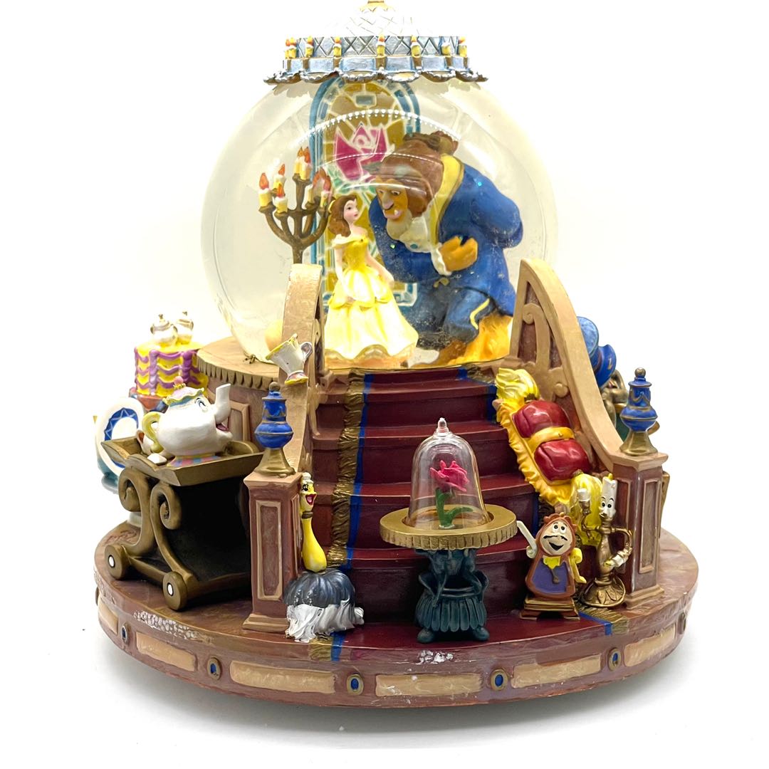 HK Disney Beauty And The Beast Musical Snow Globe, Hobbies & Toys