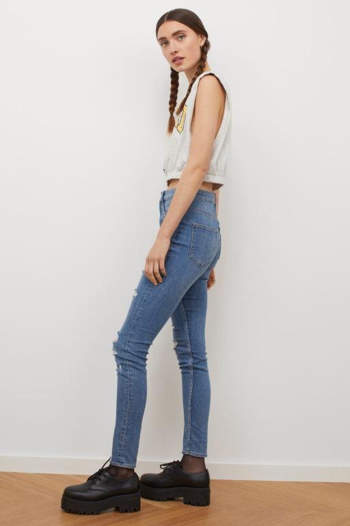 H&m divided super skinny high waist discount