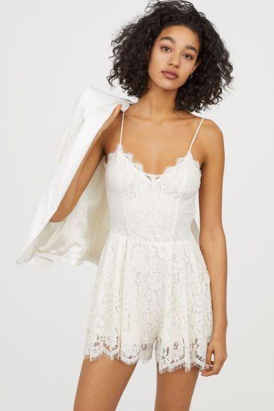 H&m hot sale lace playsuit