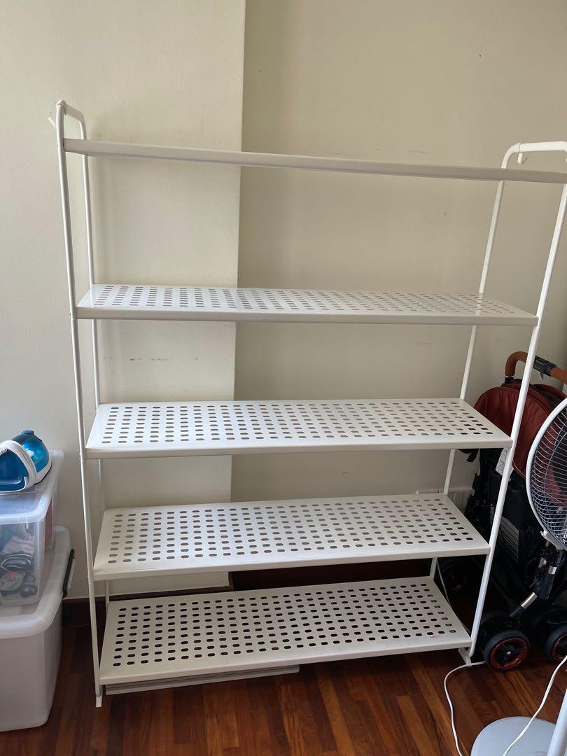 Ikea 5 Tier Metal Shelf, Furniture & Home Living, Furniture, Shelves