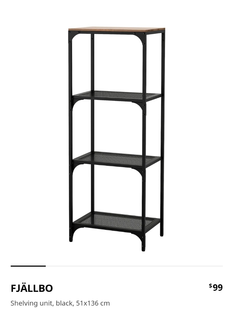 Ikea Fjallbo shelves (Set of 2), Furniture & Home Living, Furniture