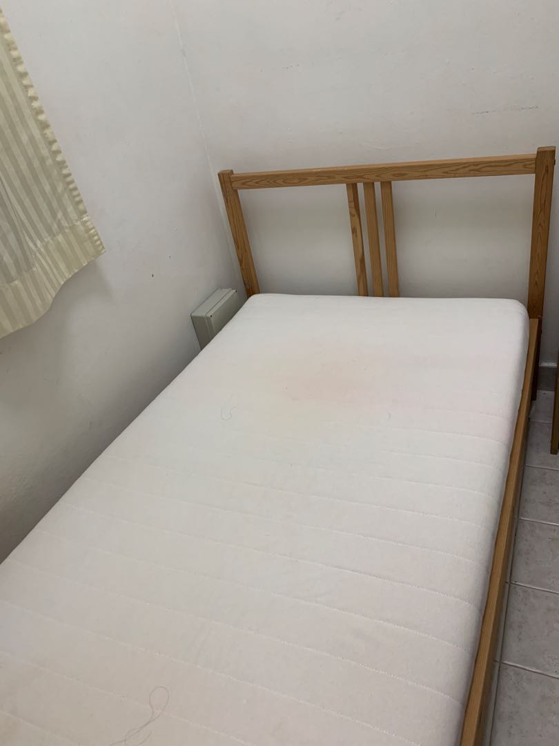IKEA FJELLSE Single Bed Frame with SULTAN Mattress (Negotiable