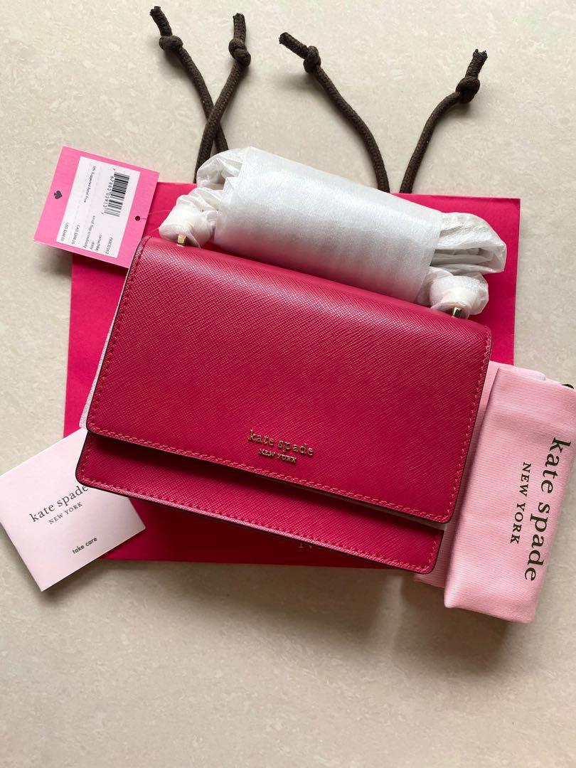 CLEARANCE Kate Spade INSTOCK Daisy Hazel Chain Small Flap Crossbody Slingbag Handbag Shoulder Bag Convertible Cerise Red