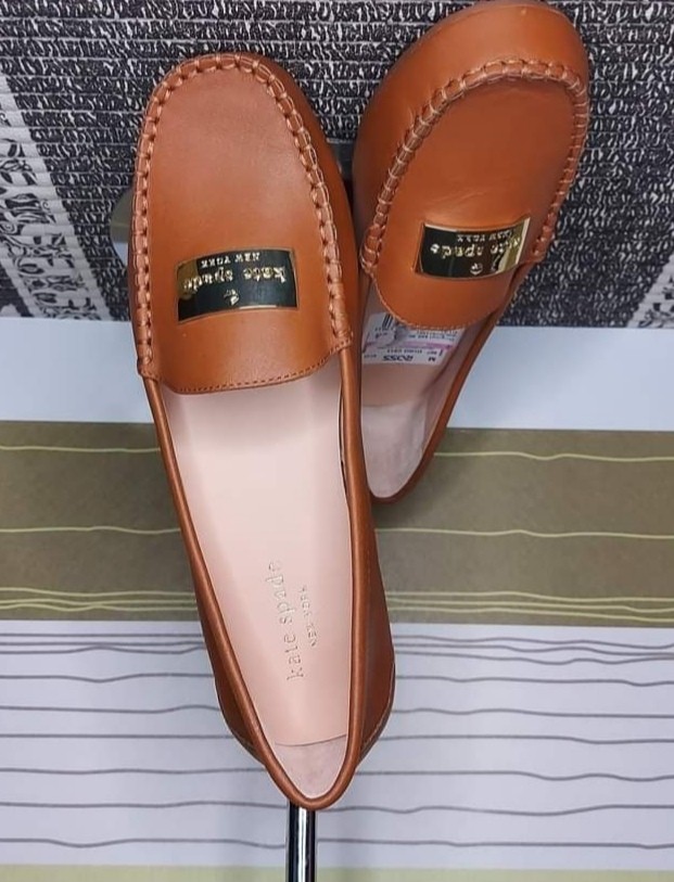 Kate spade brown loafers clearance
