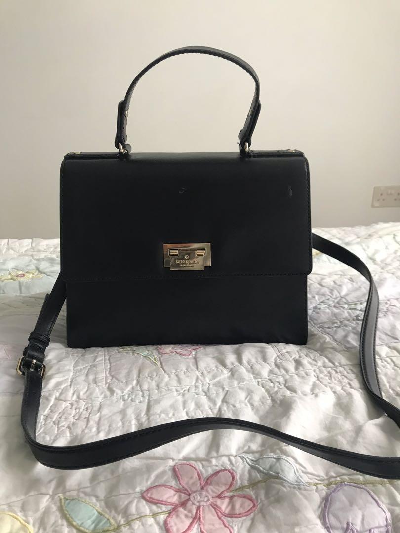 Kate Spade Womens Black Top Handle Satchel Bag Gold Tone Flip Clasp Buckle  Handbag, Women's Fashion, Bags & Wallets, Cross-body Bags on Carousell