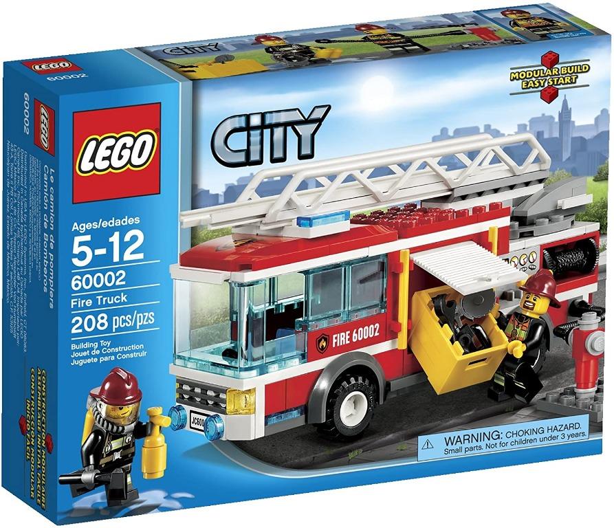 LEGO Fire Truck 60002 City Great Vehicles and 60061 Airport Fire