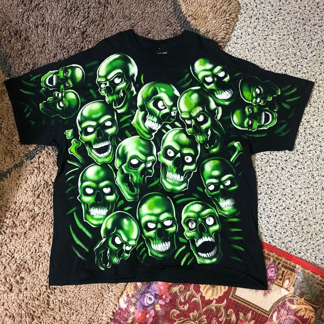 Green 2025 skull shirt