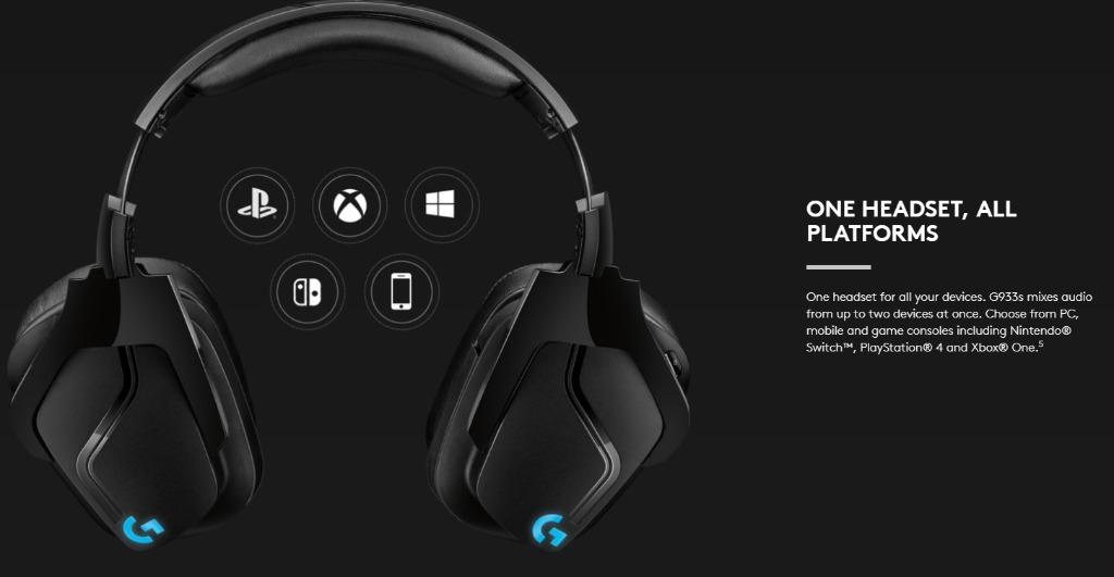 LOGITECH HEADSET WIRELESS USB GAMING 7.1 G933S LIGHTSYNC, Audio