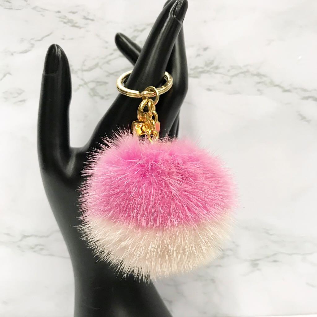 Louis Vuitton Fluo Bubble BB Keychain M78623 Pink Gold Bag Charm Accessory