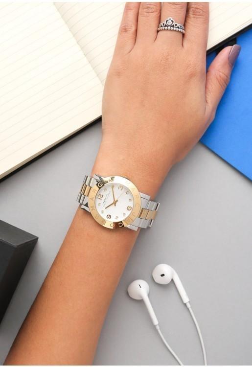 Marc jacobs amy watch silver discount