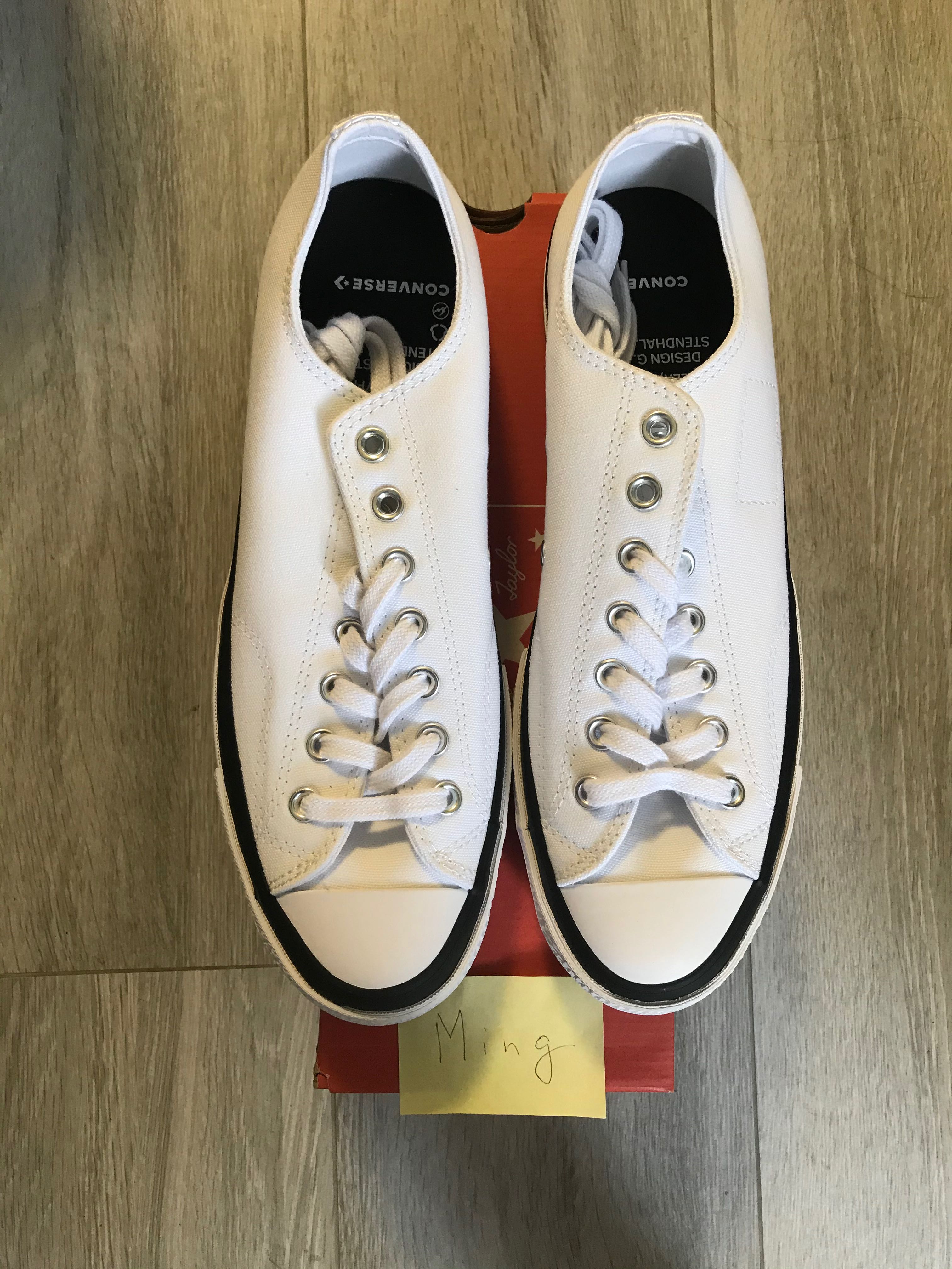 MONCLER x fragment design x Converse Chuck 70 Ox White, 男裝, 鞋