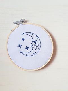 Moon Embroidery Hoop