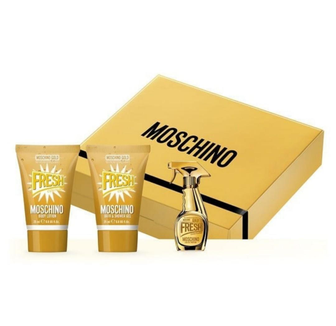 Fresh Couture Miniature Gift Set for Women (edT 5ml + Bath and Shower Gel +  Body Lotion) by Moschino - PerfumeQatar.com