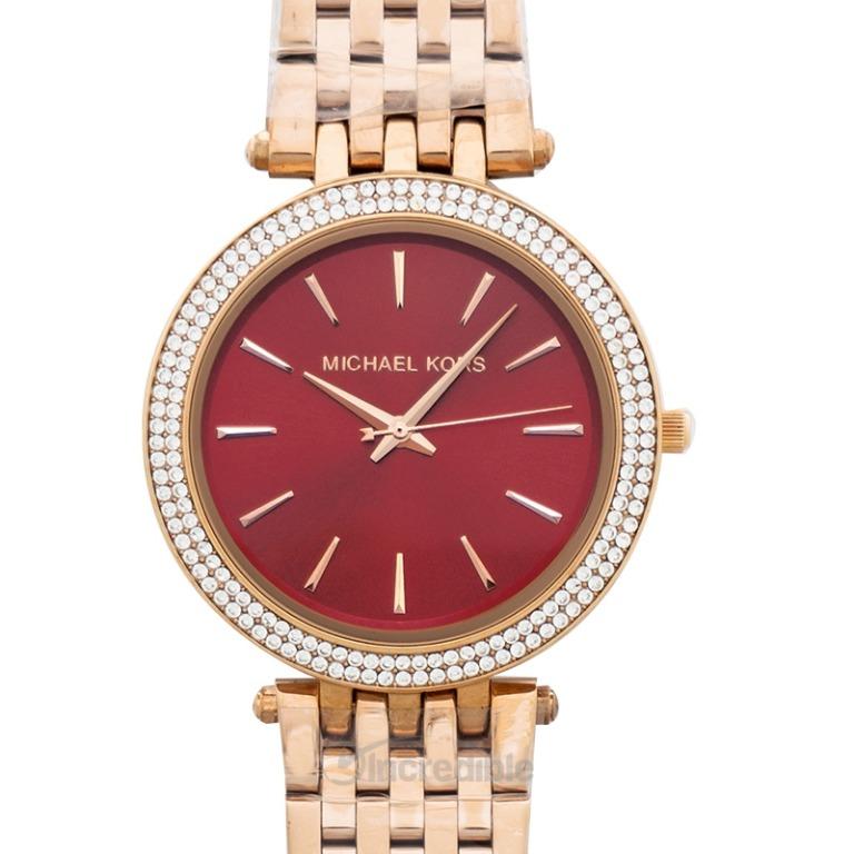 Red michael kors watch store