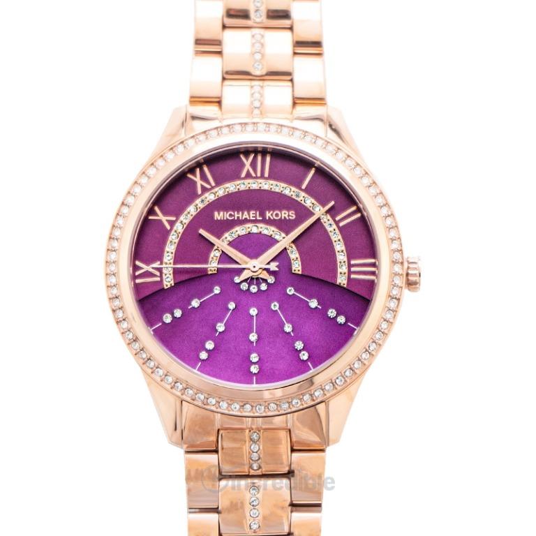 Purple michael on sale kors watch women's