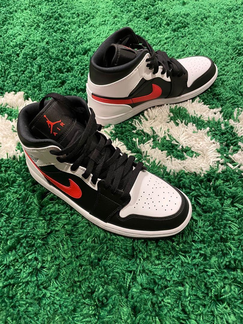 red black and white nikes