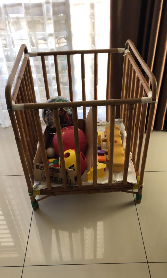 Rattan playpen free Babies Kids Baby Nursery Kids Furniture