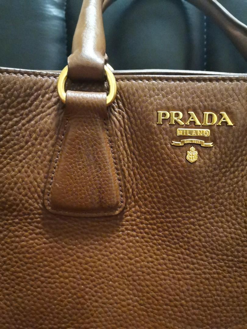 Prada Vitello Daino Two Way Leather Tote - ShopStyle