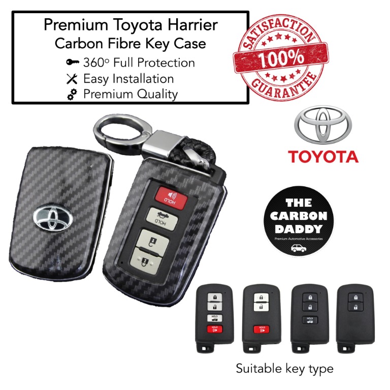 Premium Toyota Carbon Fibre Hard Key Case, Tags: toyota, harrier ...