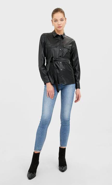 Stradivarius Leather Shirt / Jacket 