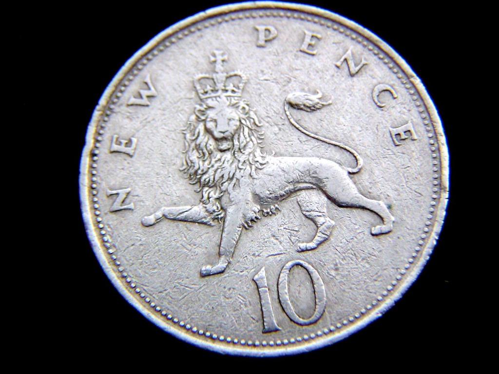United Kingdom - 1968年英國英格蘭雄獅10便士(Pence)鎳幣(英女皇伊莉莎伯二世像), 興趣及遊戲, 收藏品及紀念品, 錢幣-  Carousell