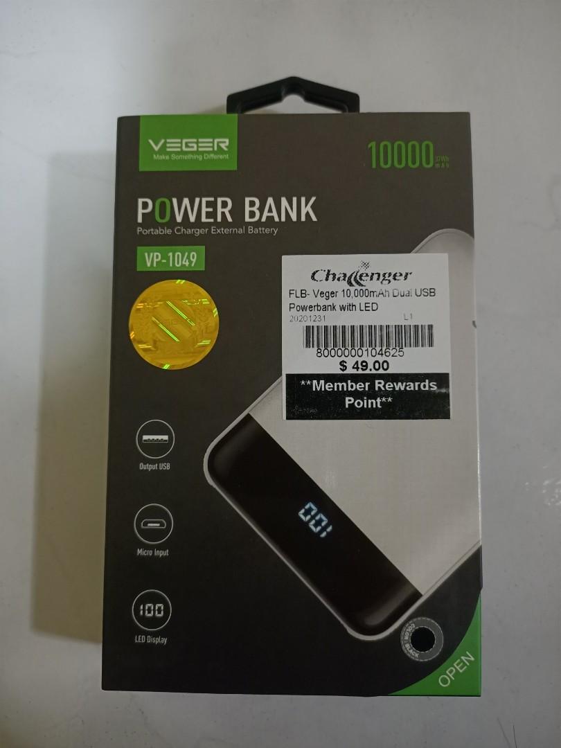 VEGER 10000mah powerbank VP-1049, Mobile Phones & Gadgets ...